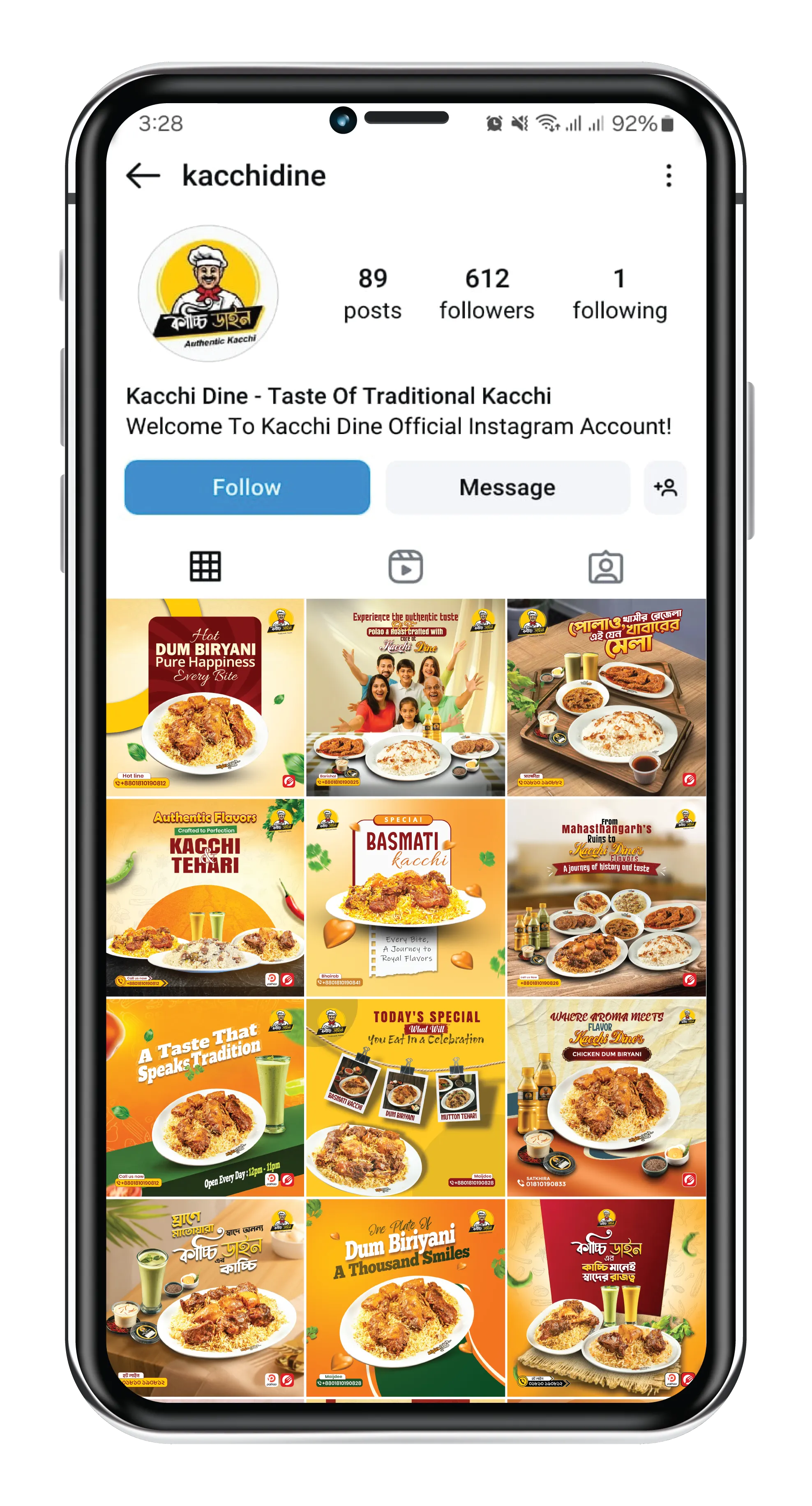 Kacchi Dine Instagram